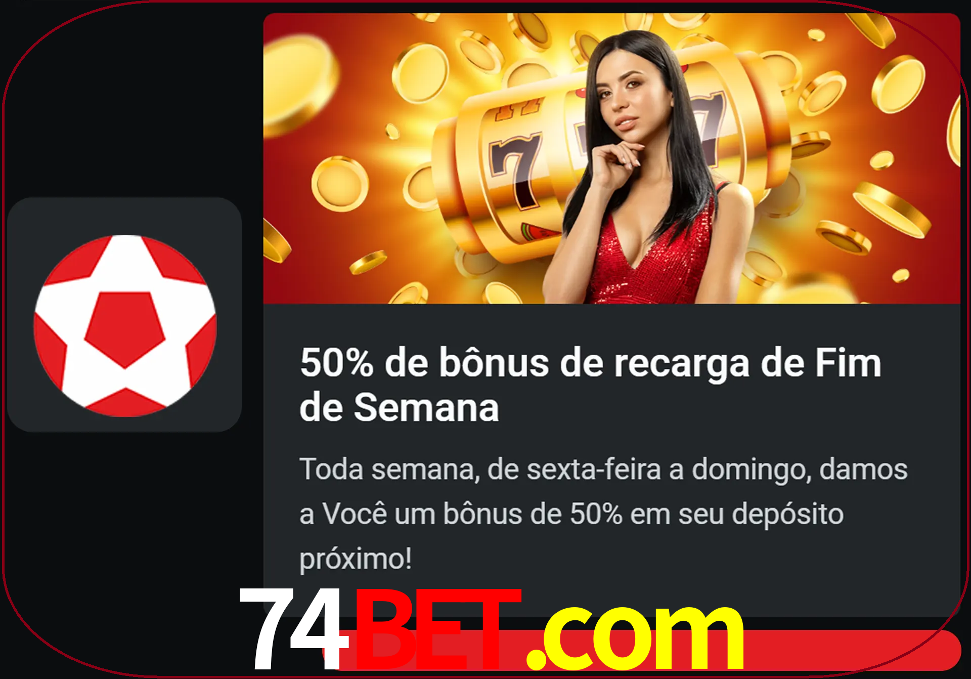 Volte a cada semana para receber novos bônus em dinheiro.